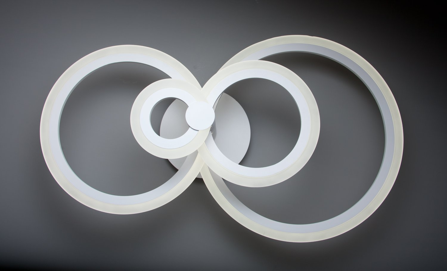 Lampadario a Led Round 4C di Design con Luce Calda Moderno