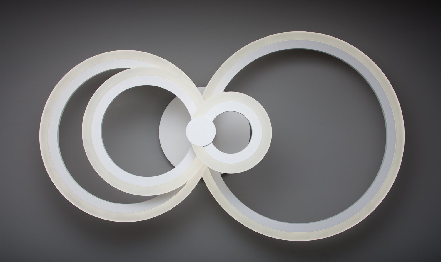 Lampadario a Led Round 4C di Design con Luce Calda Moderno