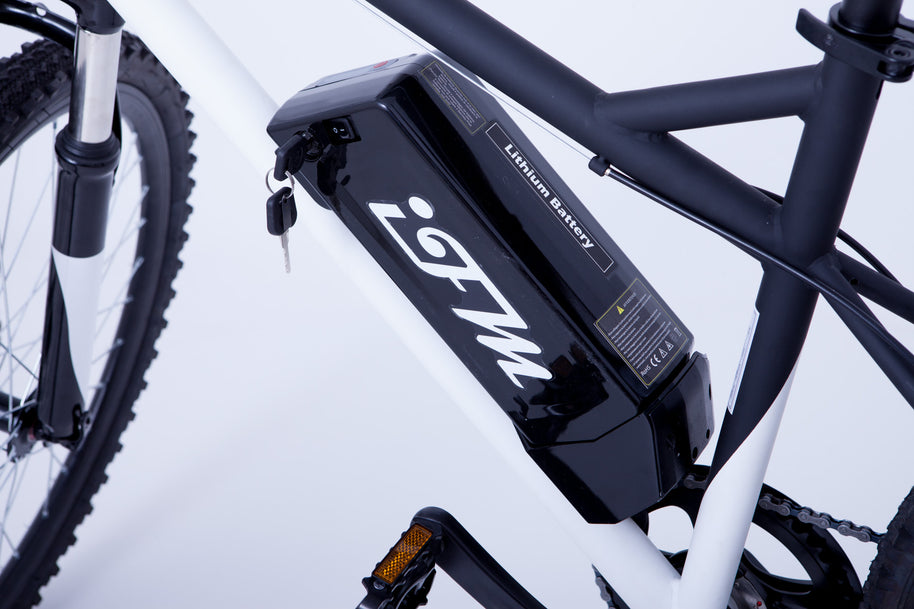Mountain Bike Elettrica IFM Bianco Nero con Batteria Litio 36V/8Ah