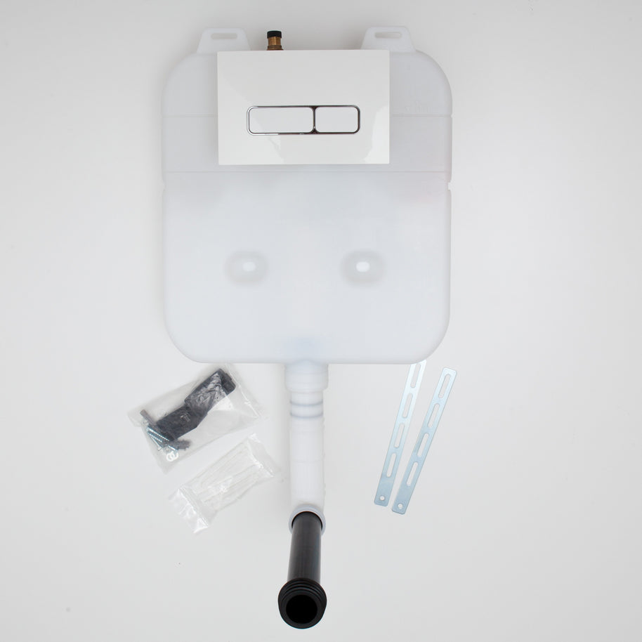 Cassetta WC da Incasso con Placca Color Bianco Lucido