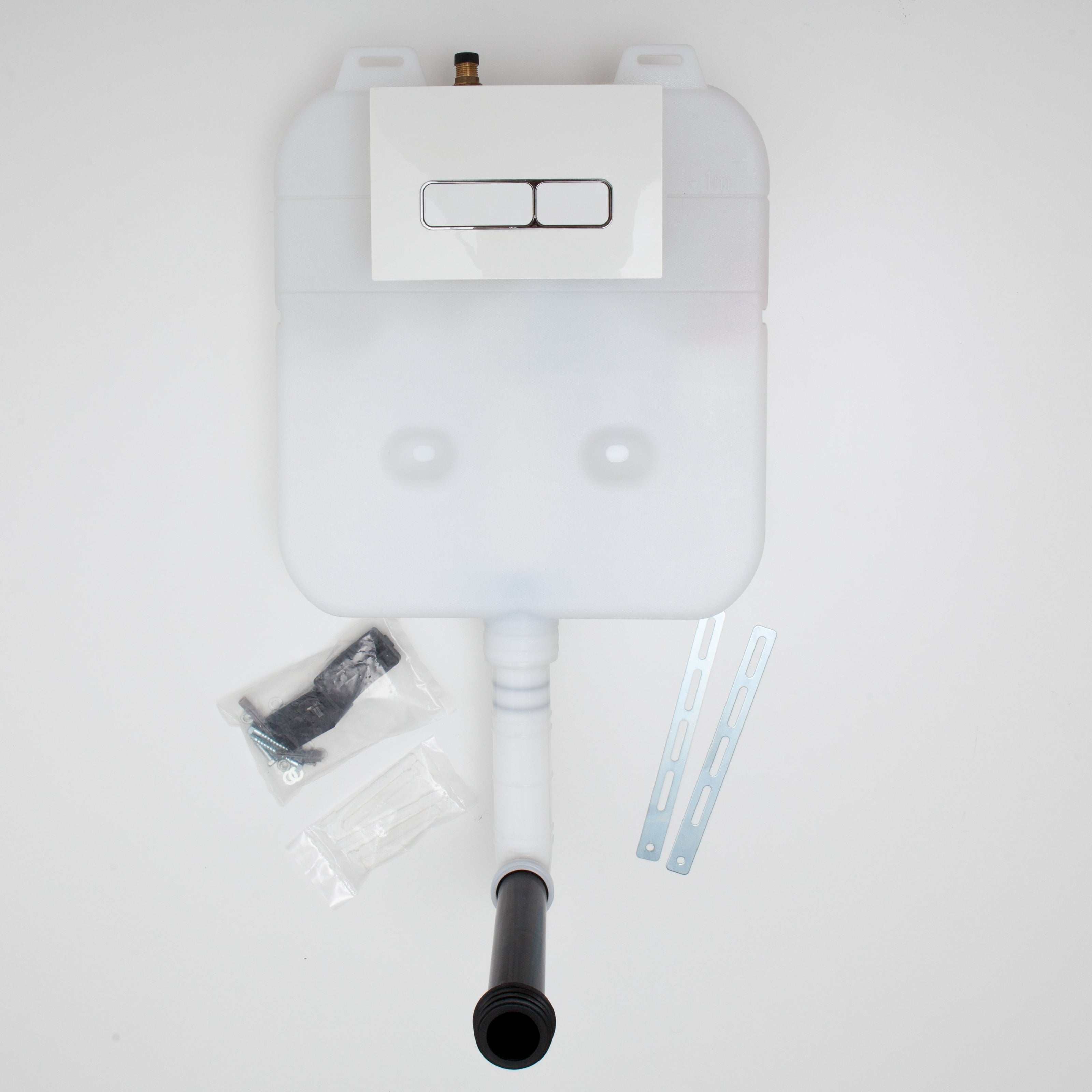 Cassetta WC da Incasso con Placca Color Bianco Lucido