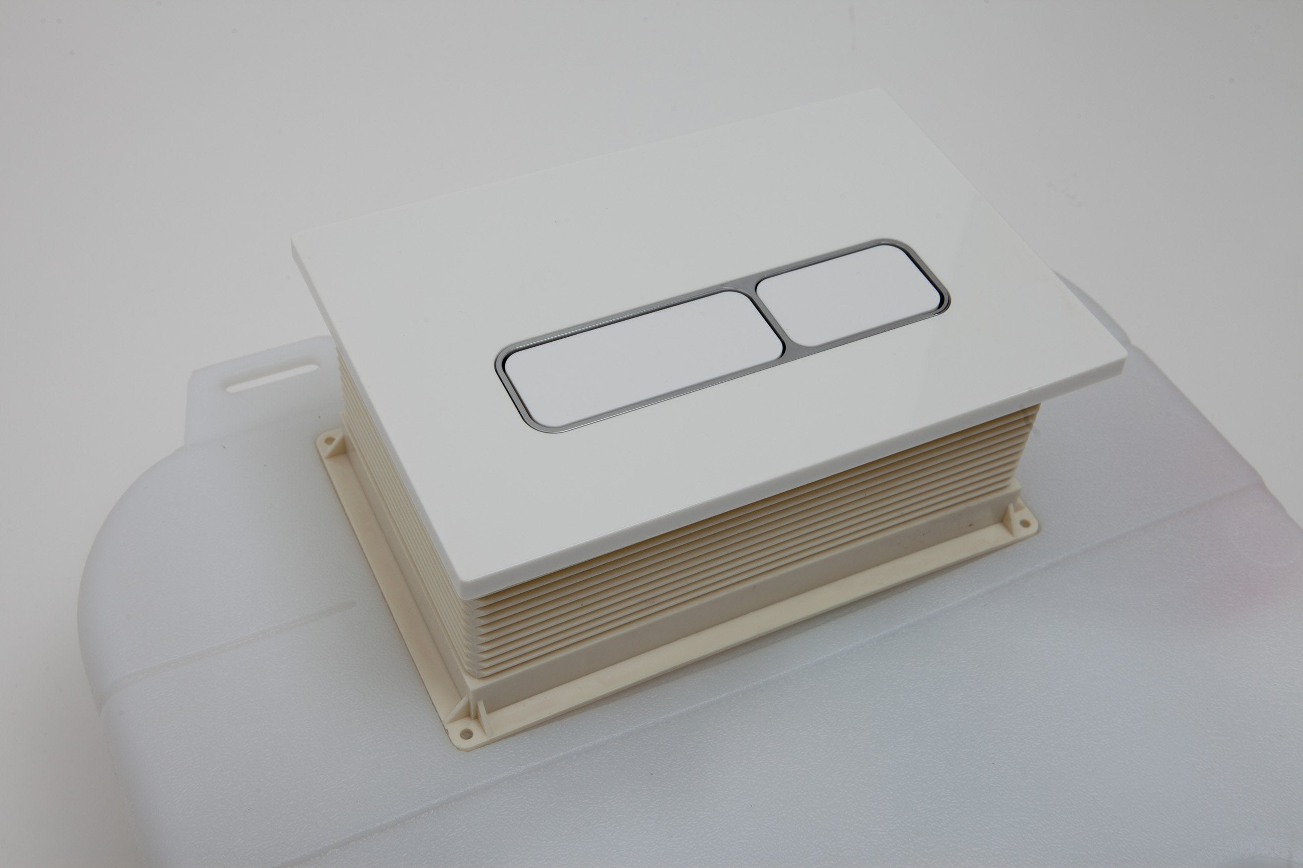 Cassetta WC da Incasso con Placca Color Bianco Lucido