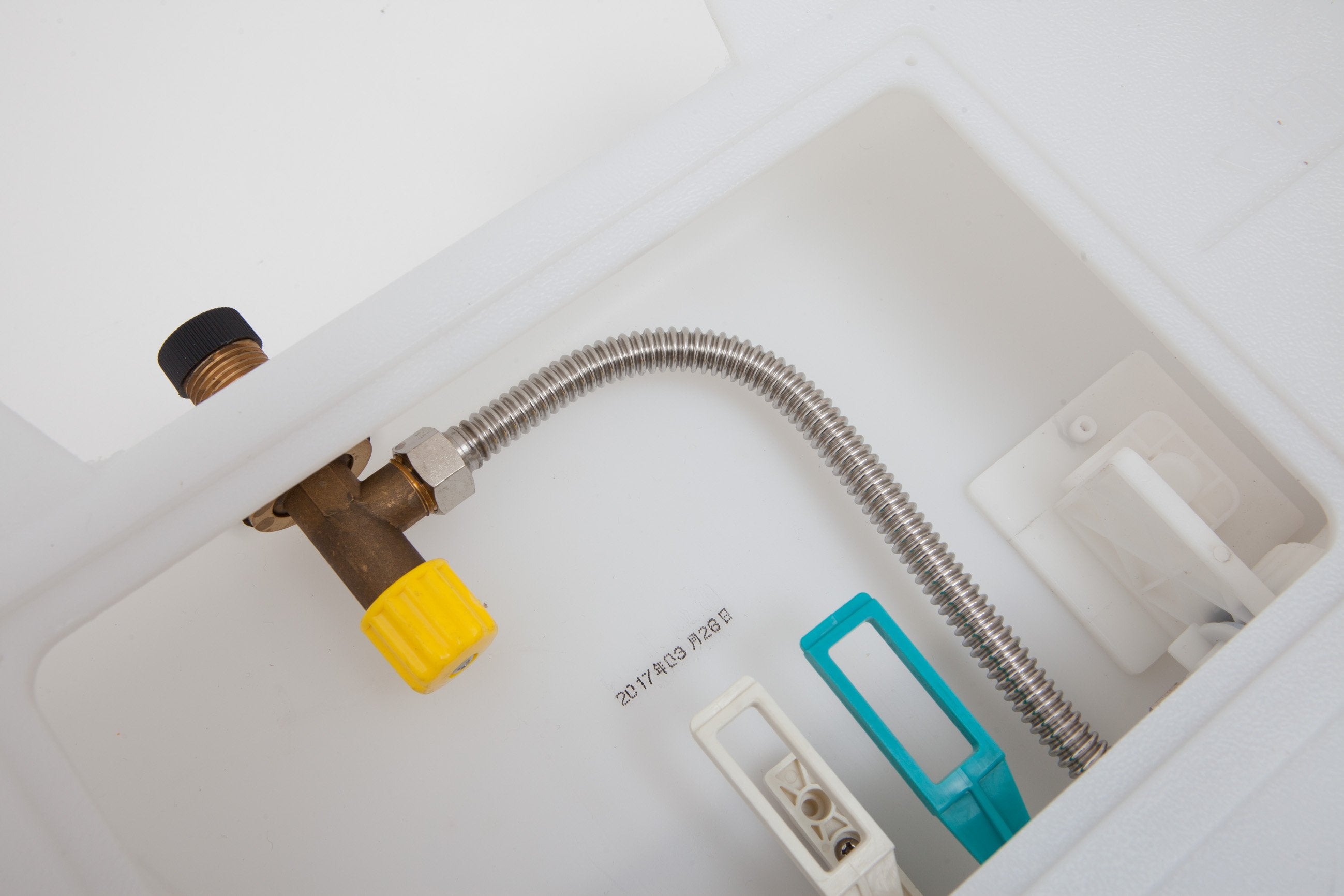 Cassetta WC da Incasso con Placca Color Bianco Lucido