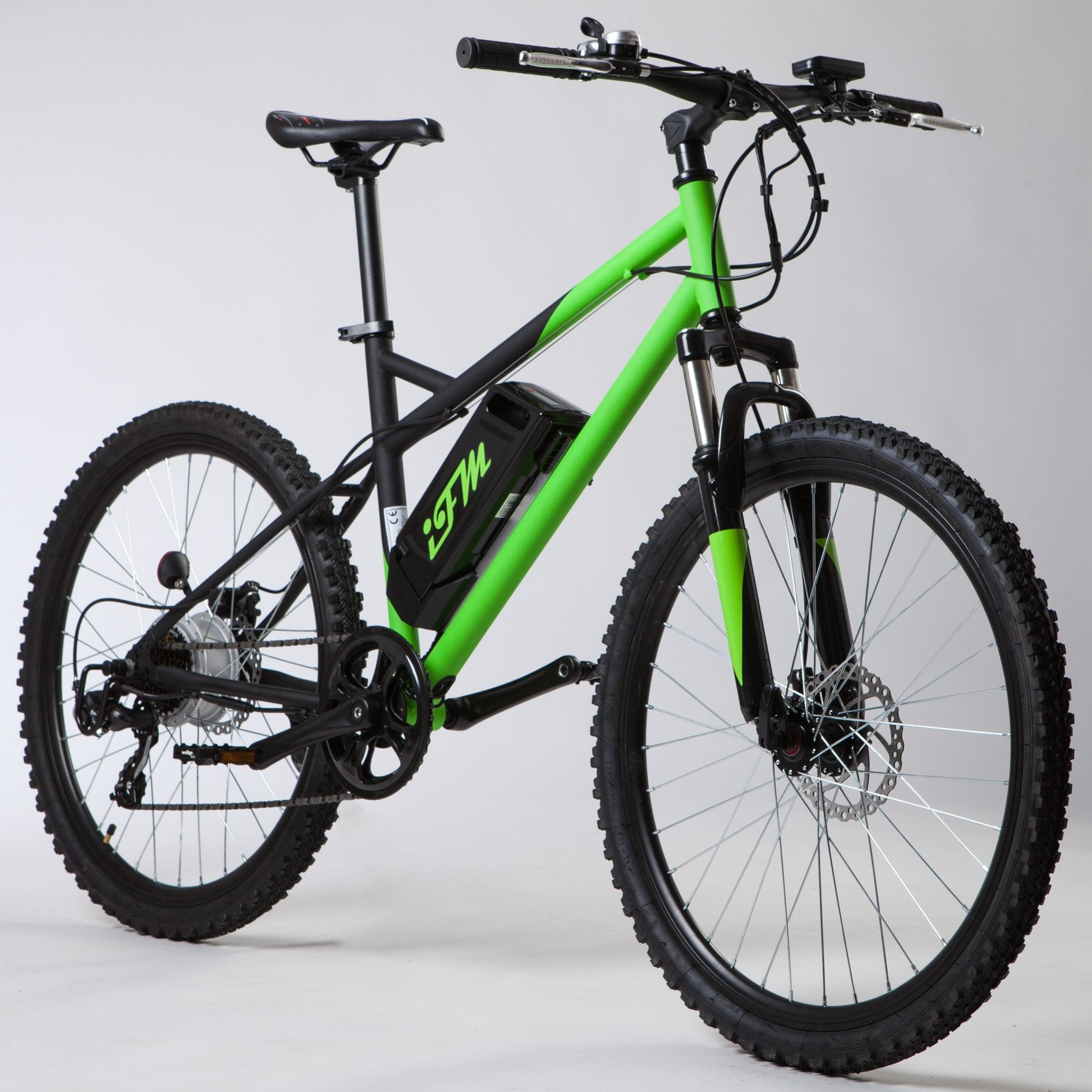 Mountain Bike Elettrica IFM Verde Nero con Batteria Litio 36V/8Ah