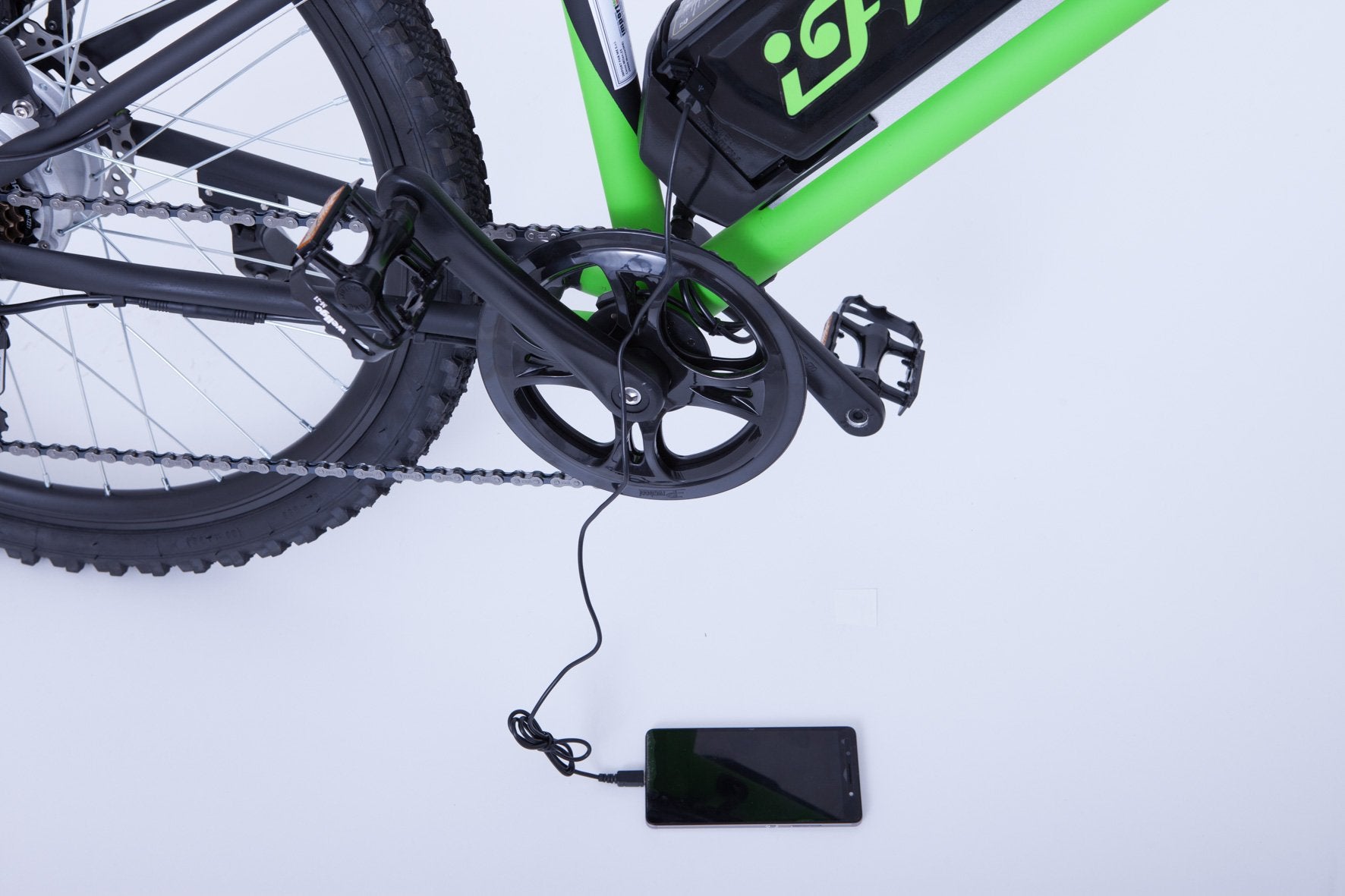 Mountain Bike Elettrica IFM Verde Nero con Batteria Litio 36V/8Ah