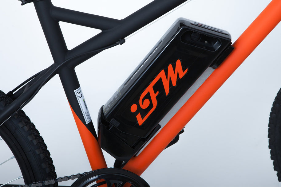 Mountain Bike Elettrica IFM Arancione Nero con Batteria Litio 36V/8Ah