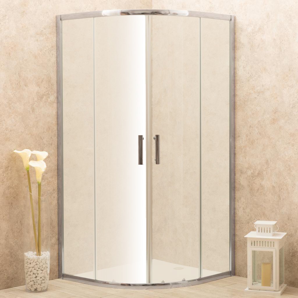 Box Doccia Itria 80x80cm Semicircolare Vetri 6mm Satinati