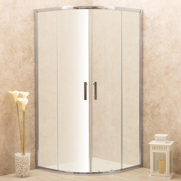 Box Doccia Itria 80x80cm Semicircolare Vetri 6mm Satinati
