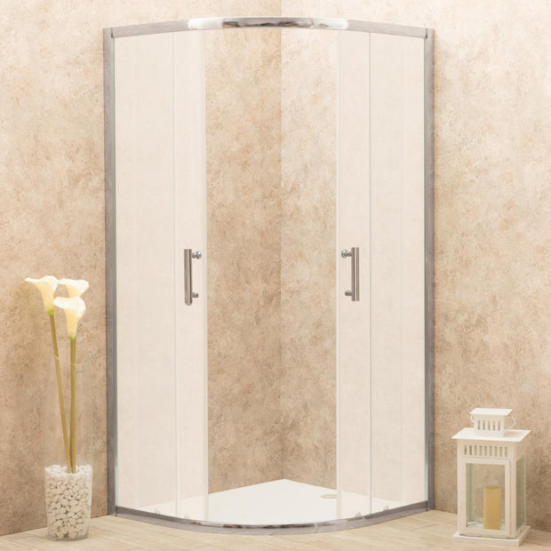 Box Doccia Itria 80x80cm Semicircolare Vetri 6mm Satinati