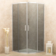 Cabina Box Doccia Vetri 6mm FUME' Telaio Inox 80x80