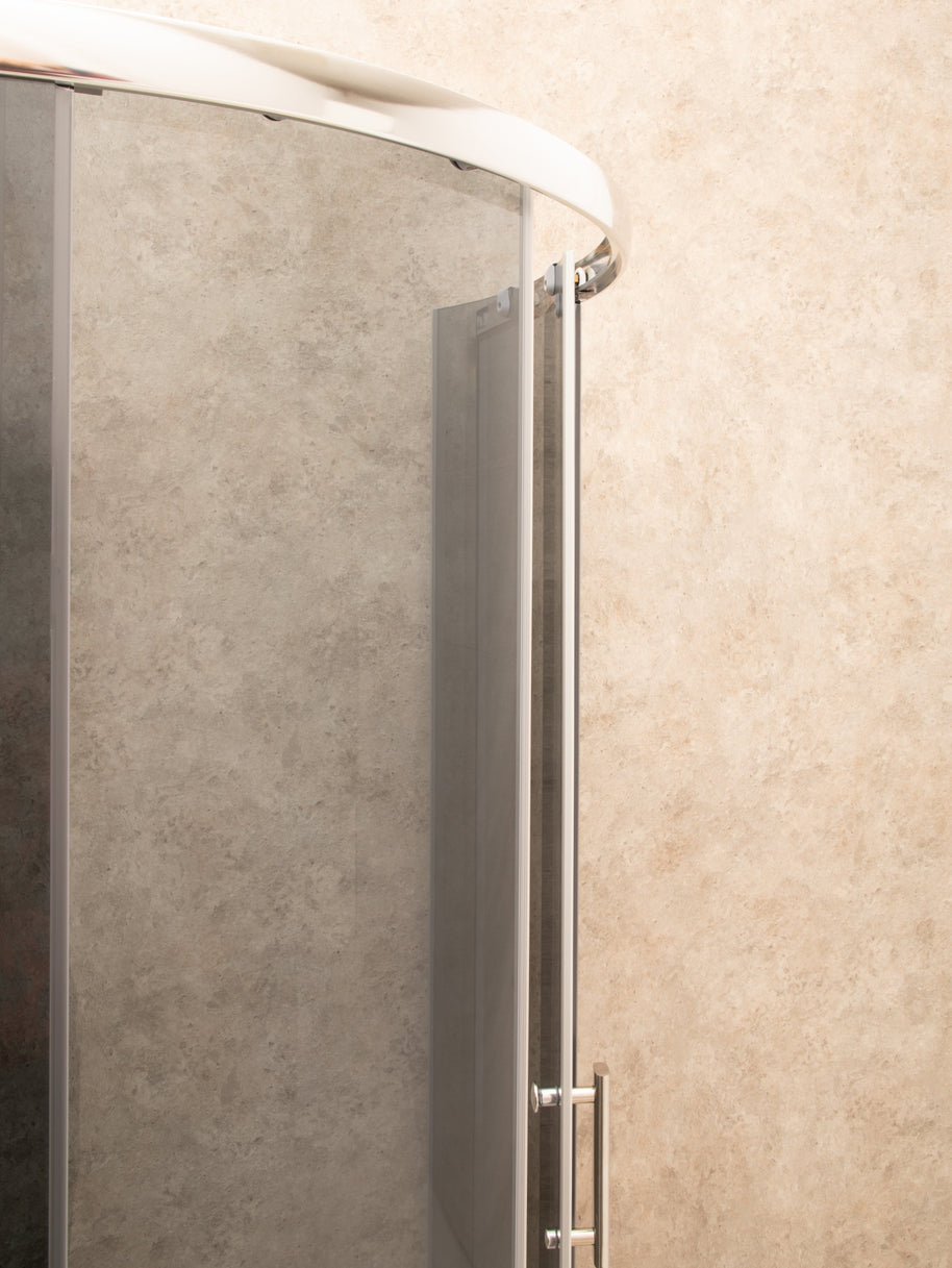 Cabina Box Doccia Vetri 6mm FUME' Telaio Inox 80x80