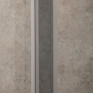 Cabina Box Doccia Vetri 6mm FUME' Telaio Inox 80x80