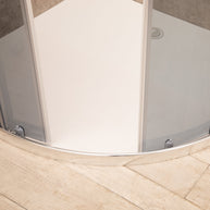 Cabina Box Doccia Vetri 6mm FUME' Telaio Inox 80x80