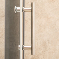Cabina Box Doccia Vetri 6mm FUME' Telaio Inox 80x80