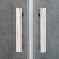 Cabina Box Doccia Vetri 6mm FUME' Telaio Inox 80x80