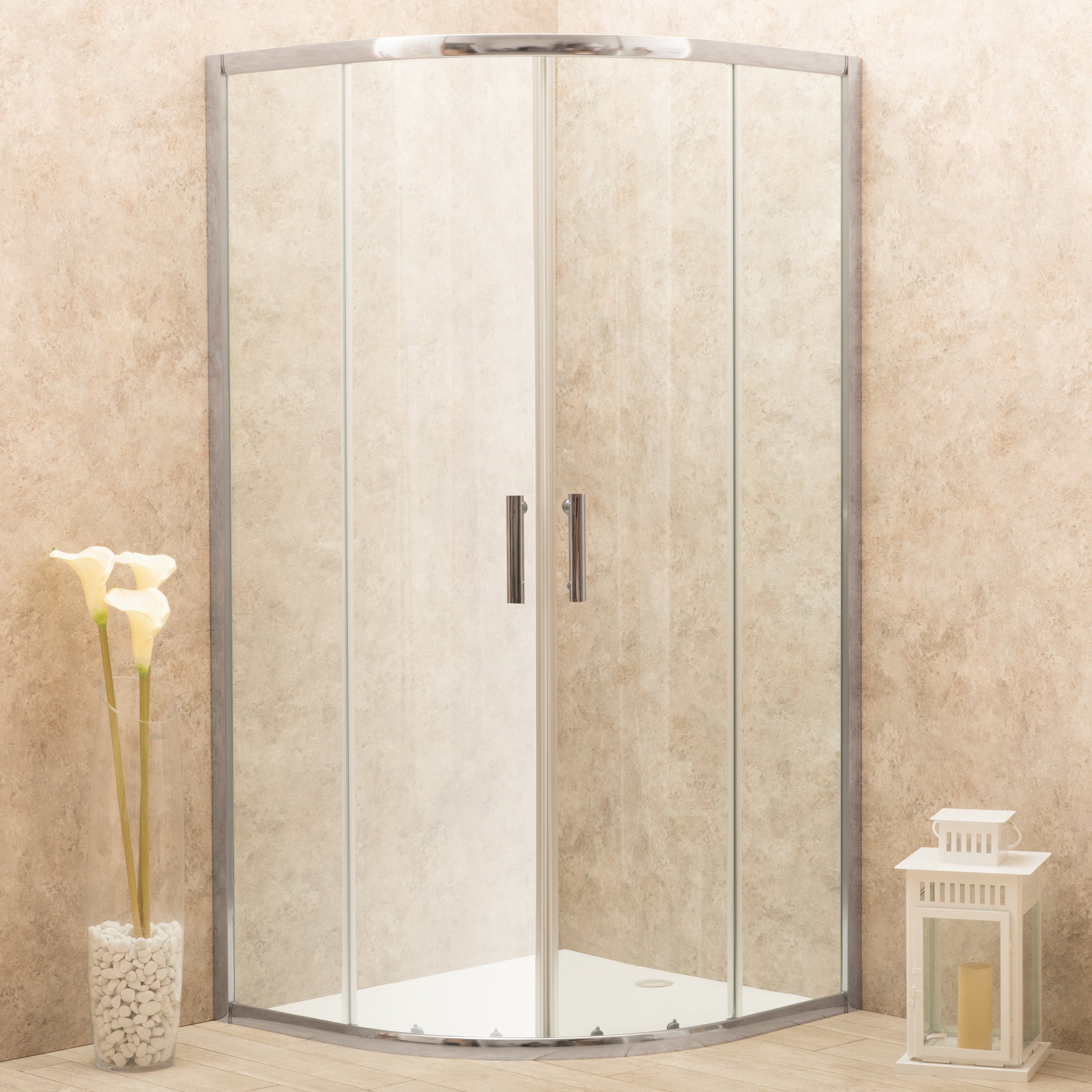 Cabina Box Doccia Vetri 6mm Trasparente Telaio Alluminio 80x80