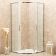 Cabina Box Doccia Vetri 6mm Trasparente Telaio Alluminio 80x80