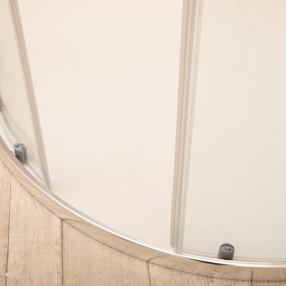 Cabina Box Doccia Vetri 6mm Trasparente Telaio Alluminio 80x80