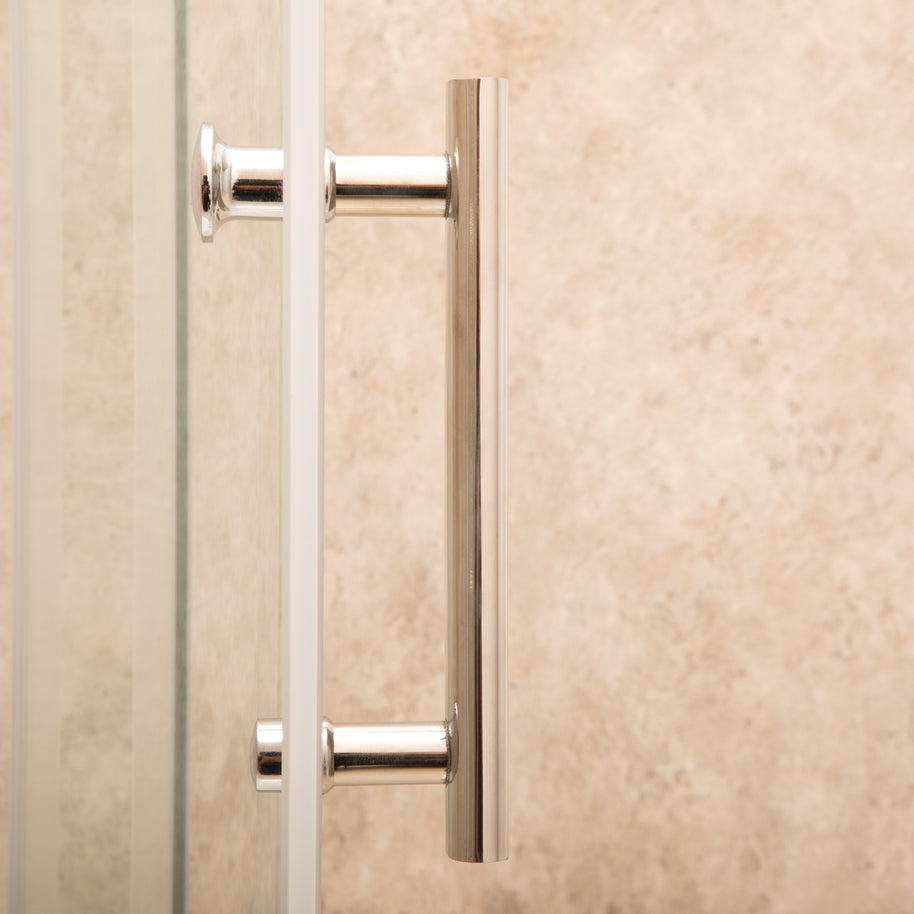 Cabina Box Doccia Vetri 6mm Trasparente Telaio Alluminio 80x80