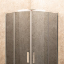 Cabina Box Doccia Vetri 6mm FUME' Telaio Alluminio 90x90