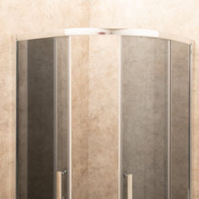 Cabina Box Doccia Vetri 6mm FUME' Telaio Alluminio 90x90