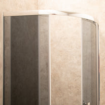 Cabina Box Doccia Vetri 6mm FUME' Telaio Alluminio 90x90