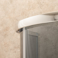 Cabina Box Doccia Vetri 6mm FUME' Telaio Alluminio 90x90