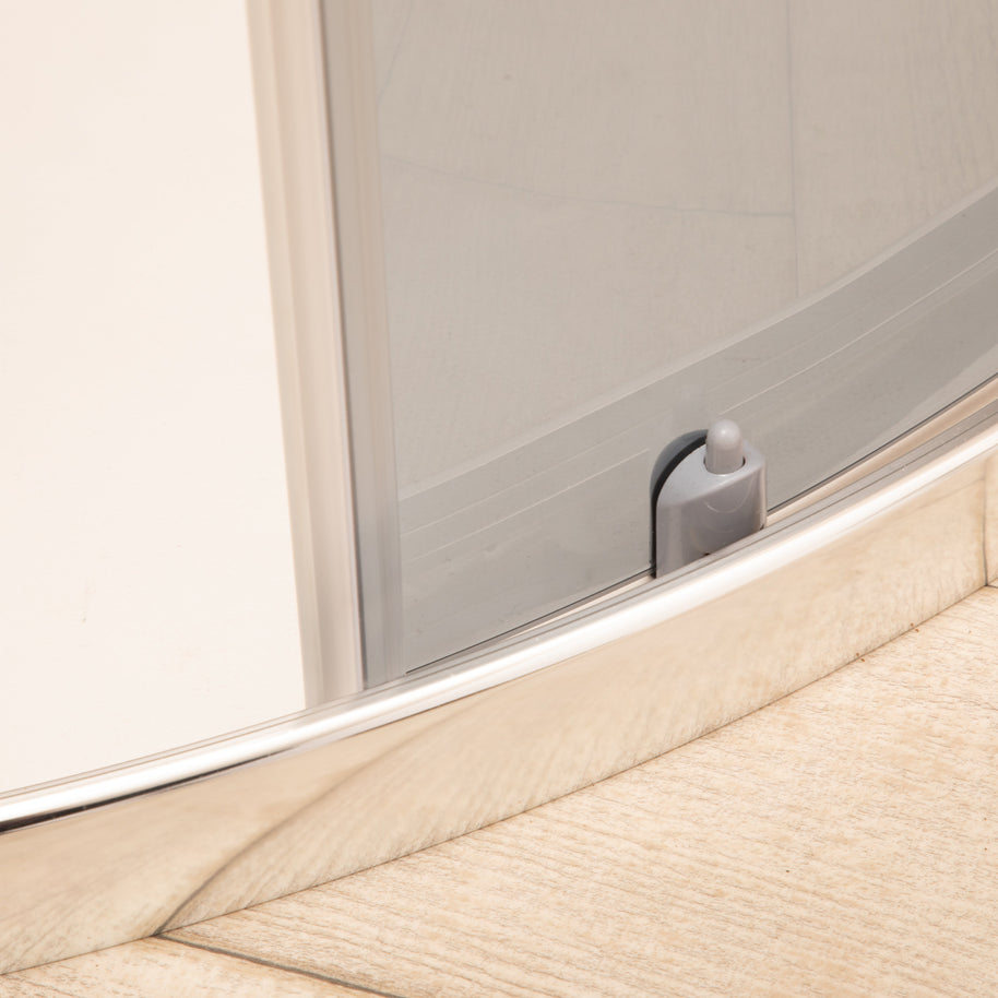 Cabina Box Doccia Vetri 6mm FUME' Telaio Alluminio 90x90