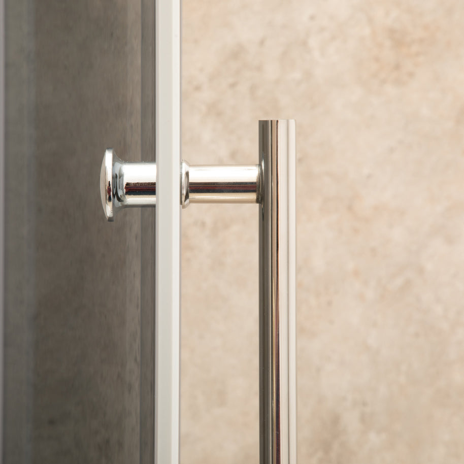 Cabina Box Doccia Vetri 6mm FUME' Telaio Alluminio 90x90