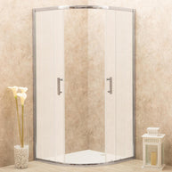 Box Doccia Itria 90x90cm Semicircolare Vetri Satinati 6mm