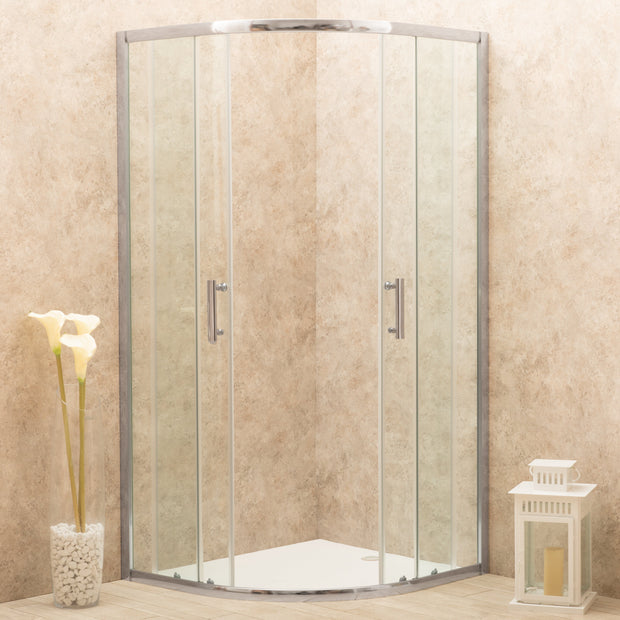 Box Doccia Itria 90x90cm Semicircolare Vetri Trasparenti 6mm