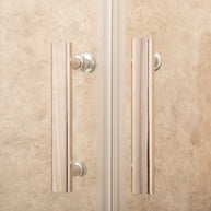 Cabina Box Doccia Vetri 6mm Trasparente Telaio Inox 90x90