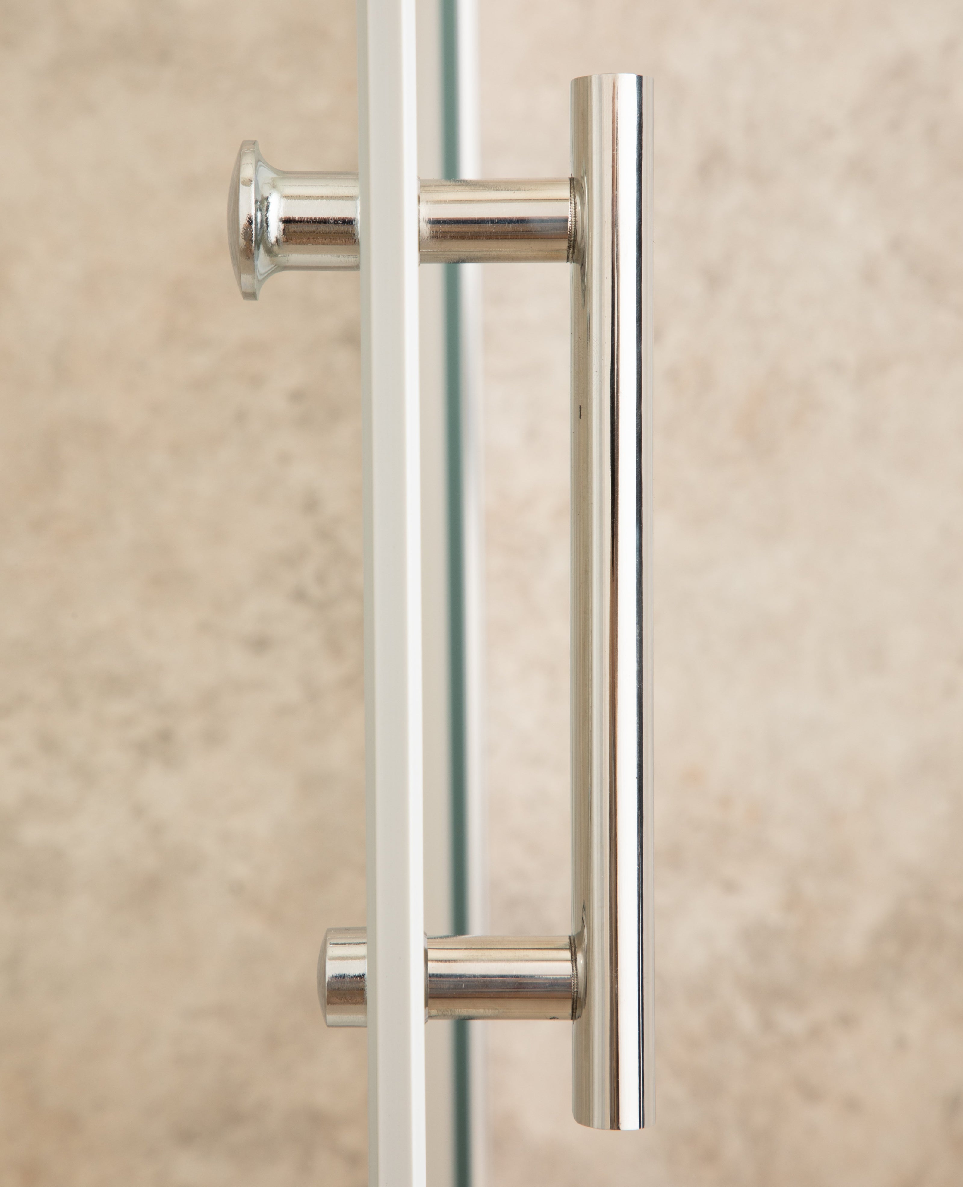 Cabina Box Doccia Vetri 6mm Trasparente Telaio Inox 90x90