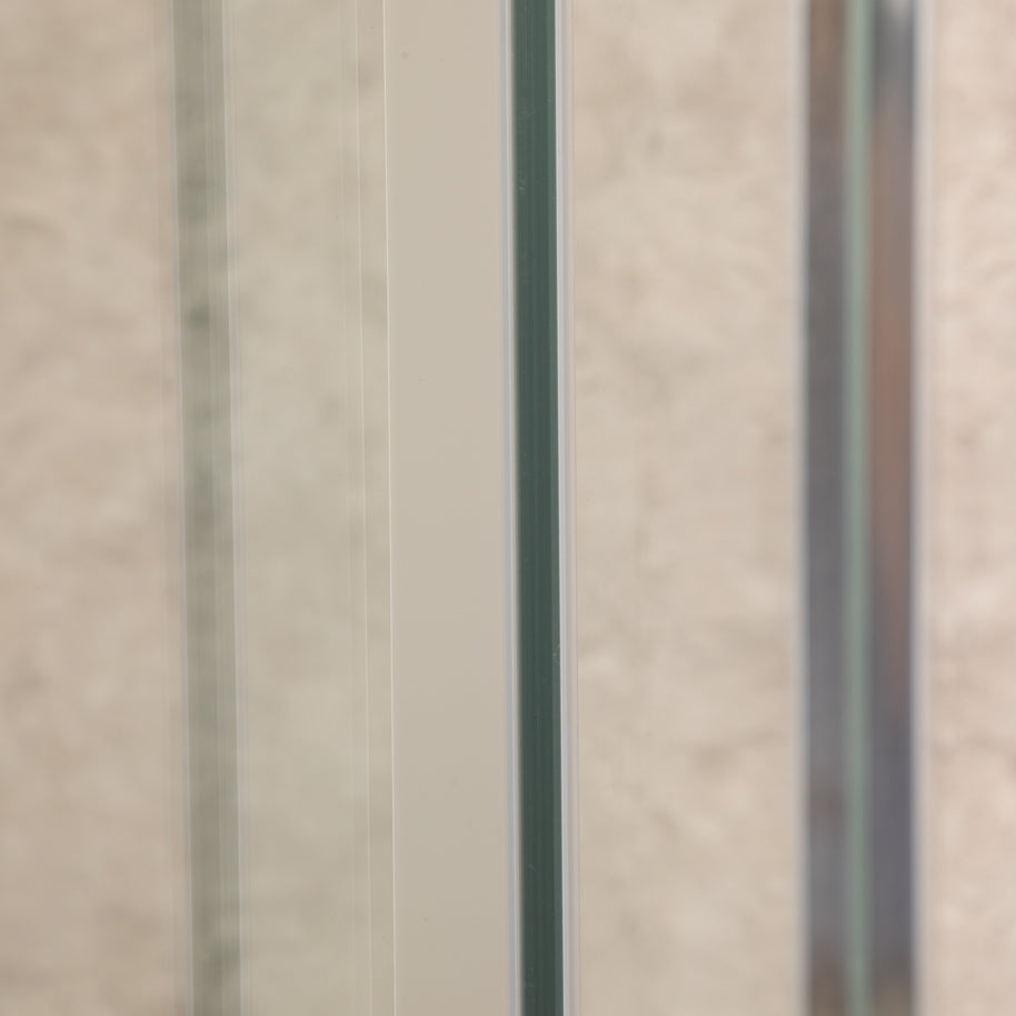 Cabina Box Doccia Vetri 6mm Trasparente Telaio Inox 90x90