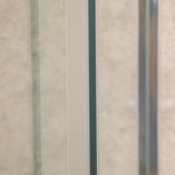 Cabina Box Doccia Vetri 6mm Trasparente Telaio Inox 90x90