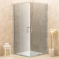 Cabina Box Doccia Vetri 6mm FUME' Telaio Alluminio 80x80