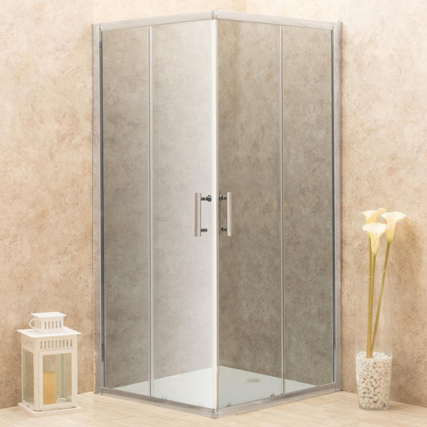 Box Cabina Doccia Itria 90x90cm Quadrato Vetri Fume' 6mm