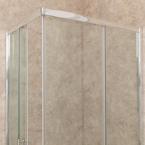 Cabina Box Doccia Vetri 6mm Trasparente Telaio Inox 70x100