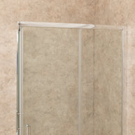Cabina Box Doccia Vetri 6mm Trasparente Telaio Inox 70x100