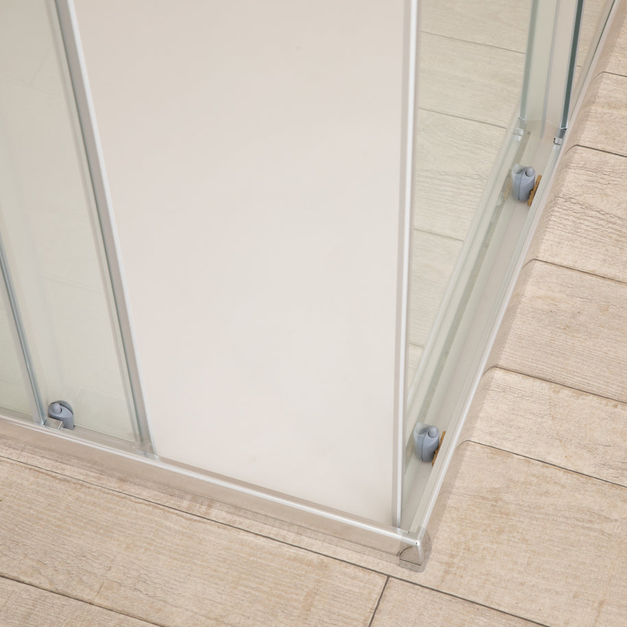 Cabina Box Doccia Vetri 6mm Trasparente Telaio Inox 70x100
