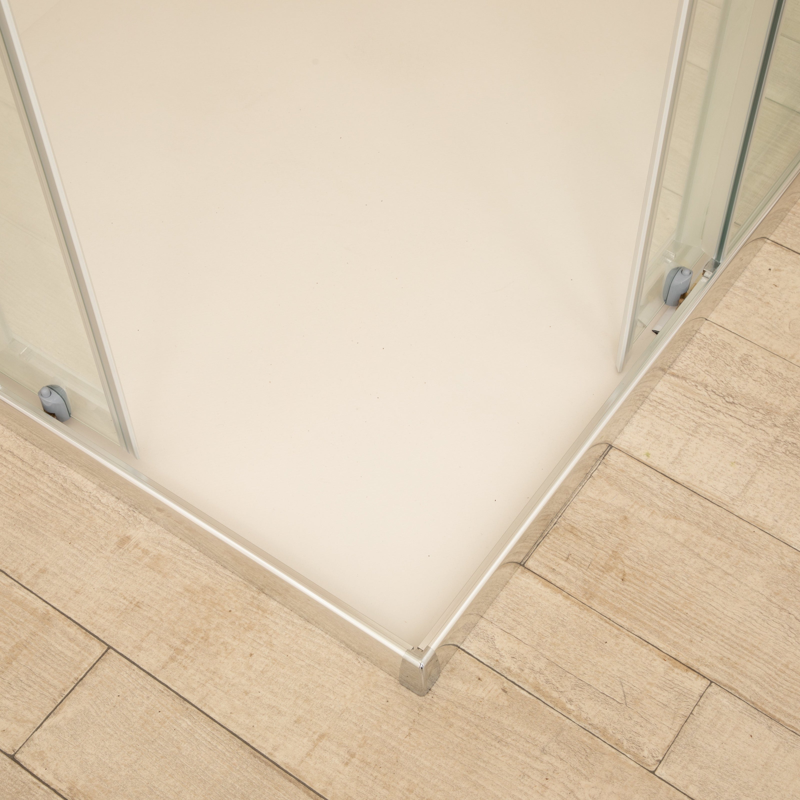 Doccia Itria 80x100cm Reversibile Vetri Trasparenti 6mm e Alluminio
