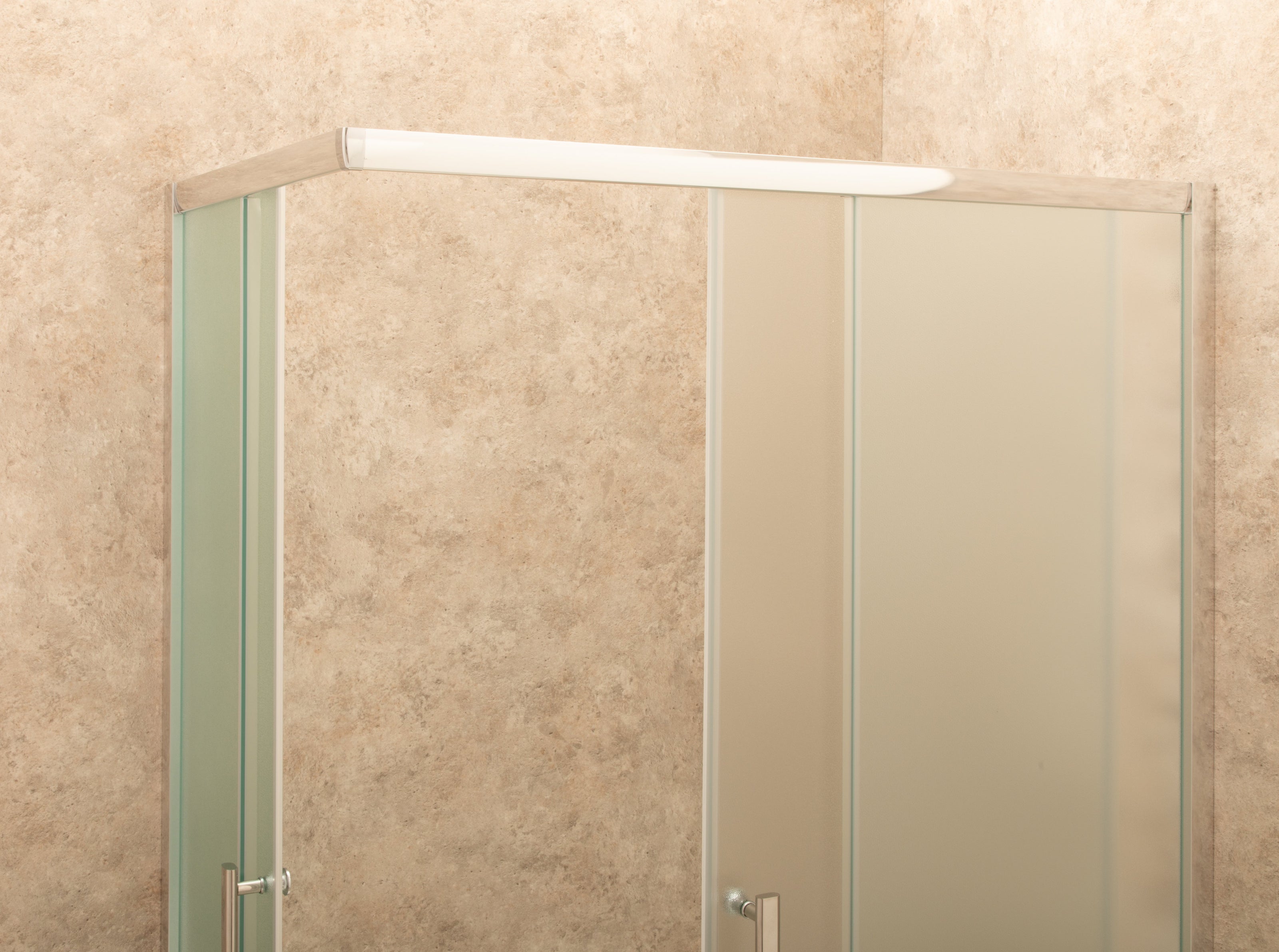 Doccia Itria 70x120cm Reversibile Vetri Satinati 6mm Telaio Alluminio