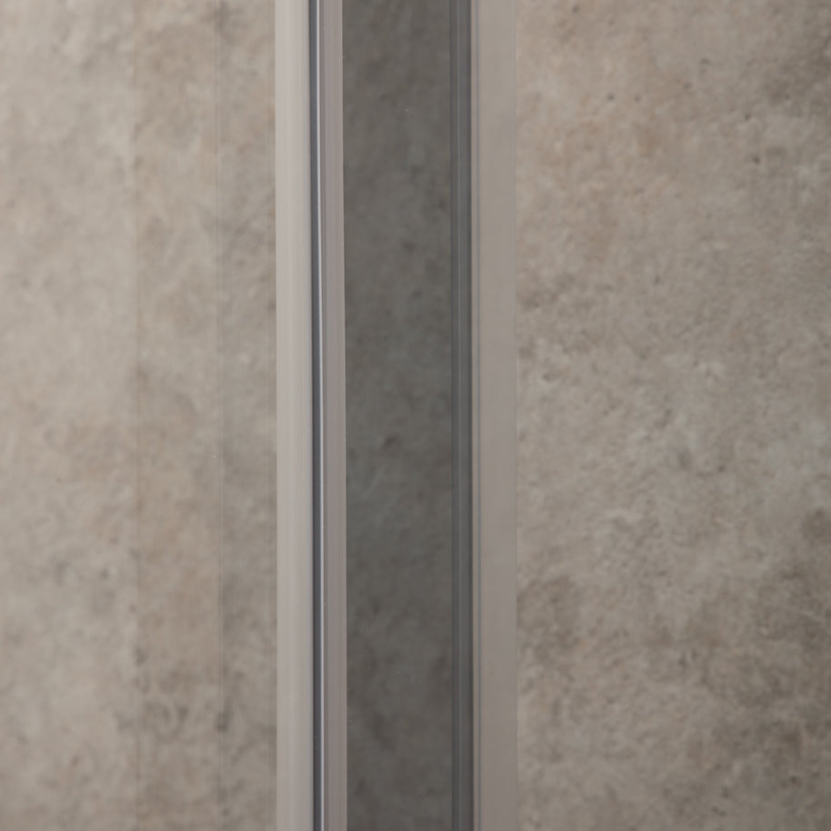 Cabina Box Doccia Vetri 6mm FUME' Telaio Alluminio 80x100cm