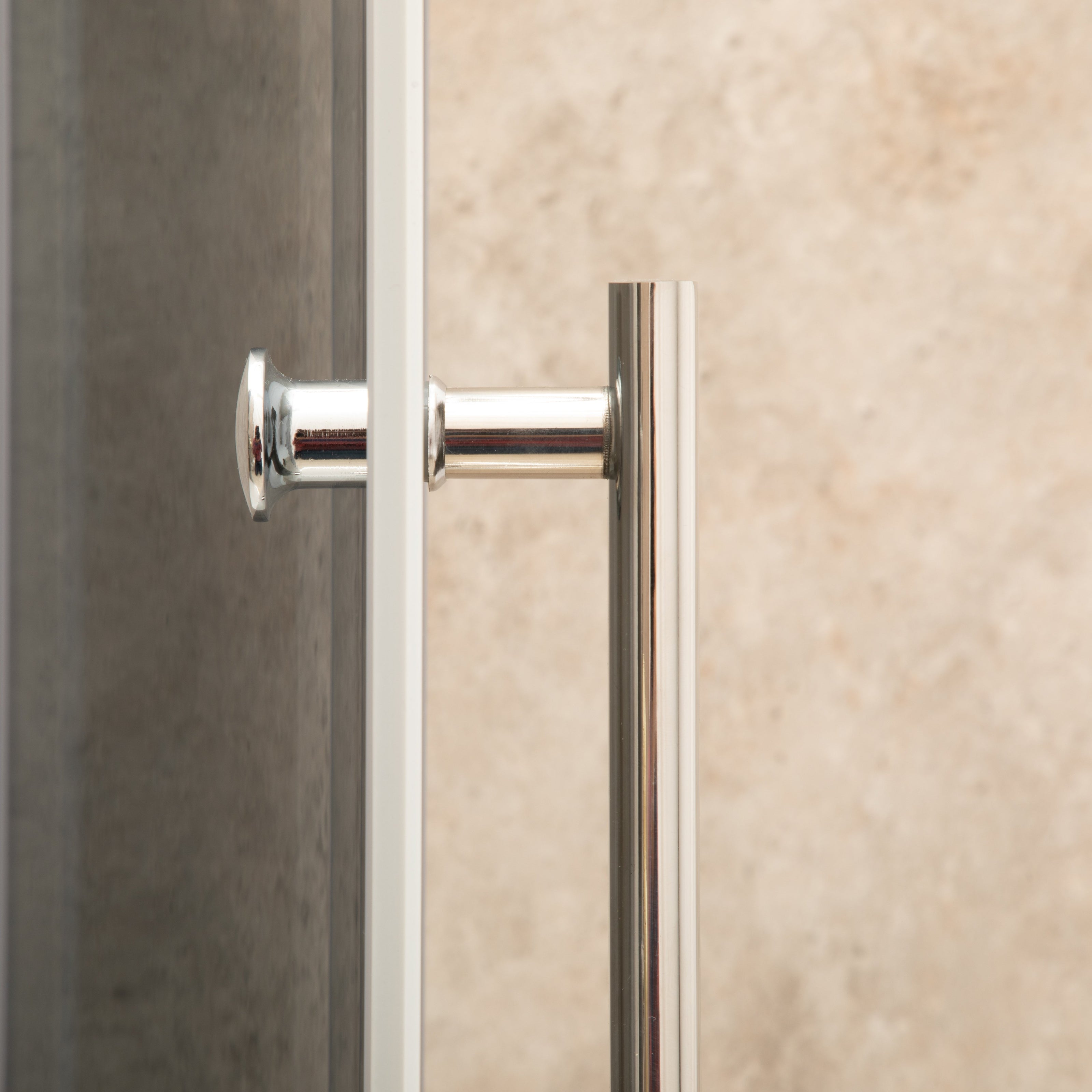 Doccia Itria 80x100cm Reversibile Vetri Fume' 6mm Telaio in Alluminio