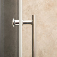 Cabina Box Doccia Vetri 6mm FUME' Telaio Alluminio 80x100cm