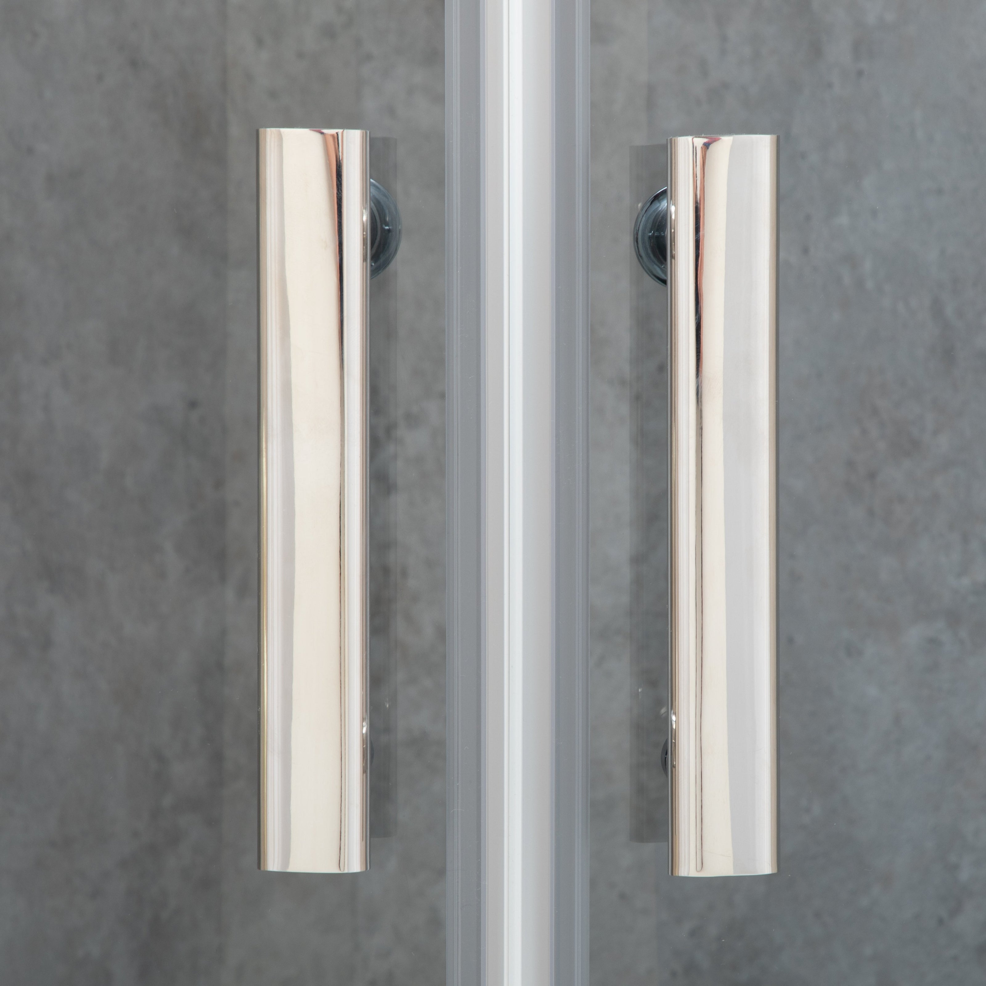 Doccia Itria 80x100cm Reversibile Vetri Fume' 6mm Telaio in Alluminio