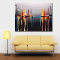Quadro Dipinto a Mano su Tela 40x60cm Paesaggistico N42