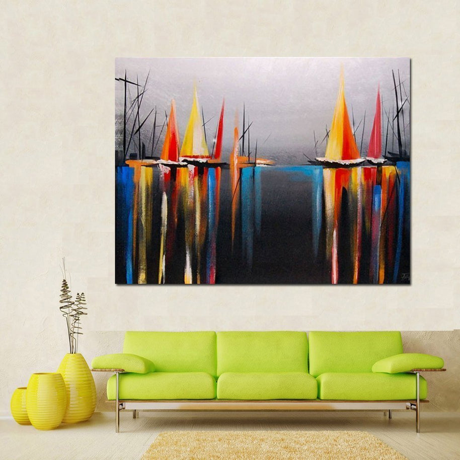 Quadro Dipinto a Mano su Tela 50x70cm Paesaggistico N43