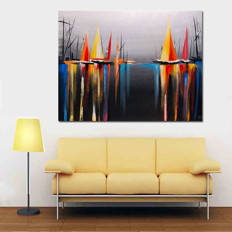 Quadro Dipinto a Mano su Tela 50x70cm Paesaggistico N43
