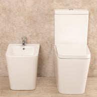 sanitari con cassetta esterna Minimal Wc con Tavoletta e Bidet